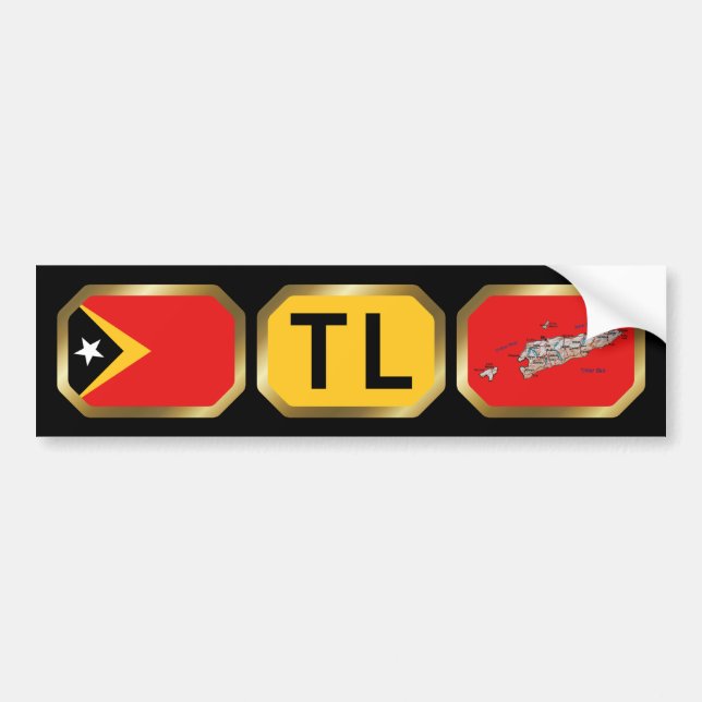 Autocollant De Voiture Stick pare-chocs du code de la carte du drapeau du (Devant)