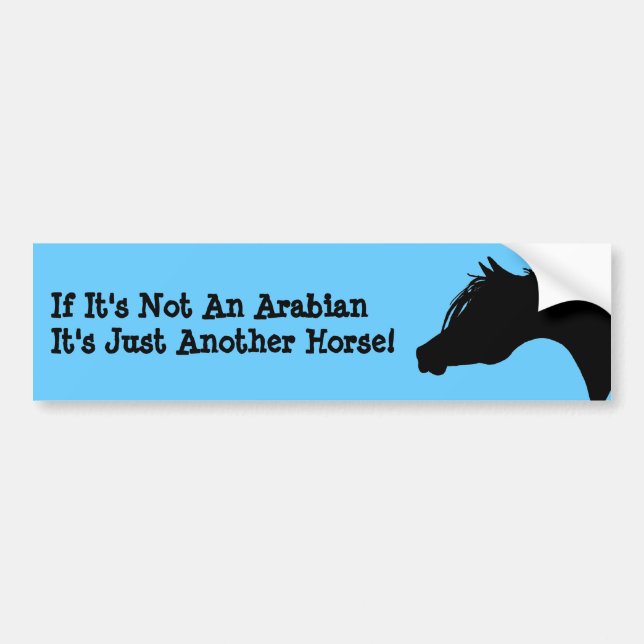 Autocollant De Voiture Sticker à bosse de cheval arabe (Devant)