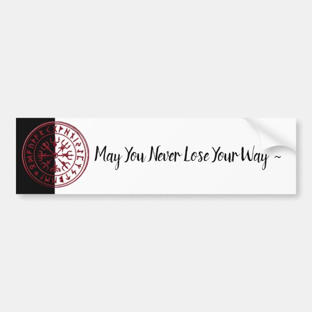 Autocollant De Voiture Sticker à pare-chocs Vegvisir (rouge) (Devant)