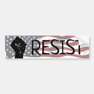 Autocollant De Voiture Sticker anti Trump contre le drapeau américain