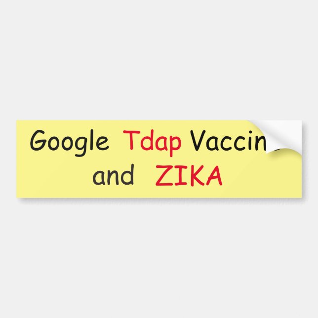 Autocollant De Voiture Sticker anti-virus Zika (Devant)