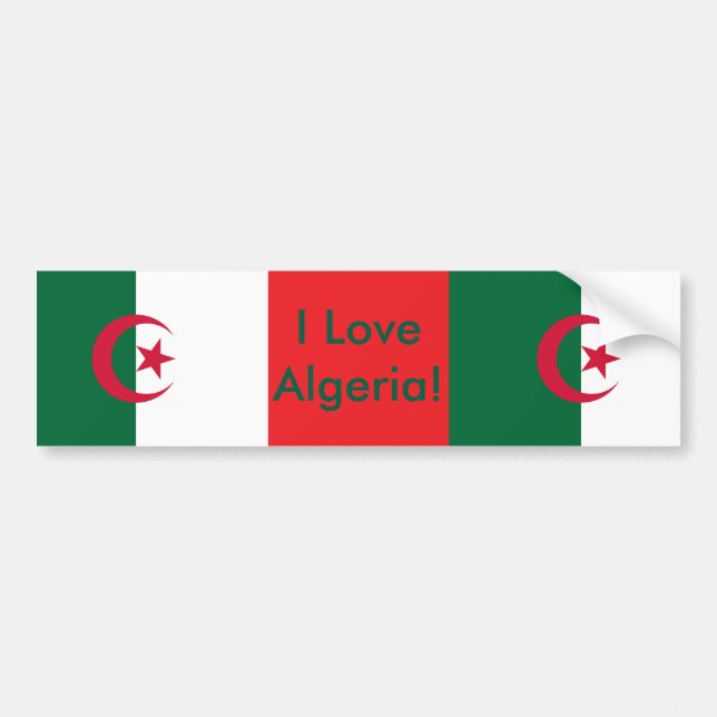 Autocollant De Voiture Sticker avec Drapeau d'Algérie (Devant)