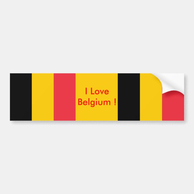 Autocollant De Voiture Sticker avec Drapeau de Belgique (Devant)