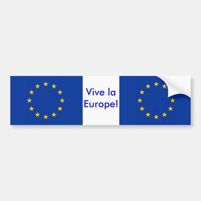 Autocollant De Voiture Sticker avec drapeau de l'Union européenne (Devant)