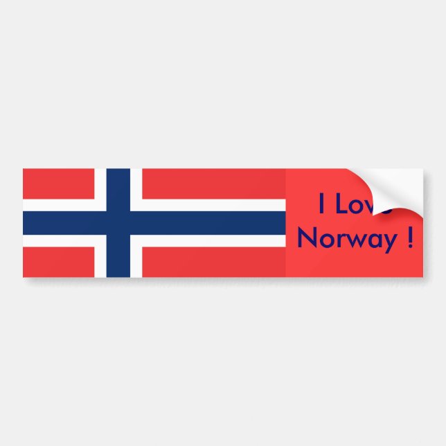 Autocollant De Voiture Sticker avec Drapeau de Norvège (Devant)