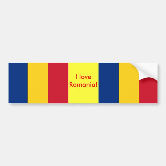 Autocollant De Voiture Sticker avec drapeau de Roumanie (Devant)