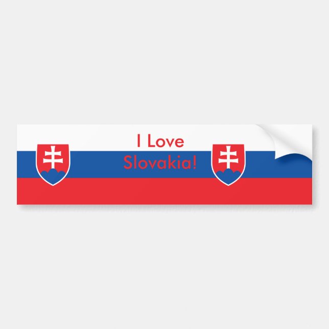 Autocollant De Voiture Sticker avec Drapeau de Slovaquie (Devant)