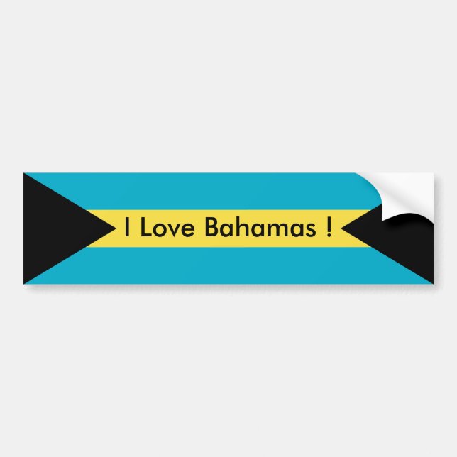 Autocollant De Voiture Sticker avec drapeau des Bahamas (Devant)