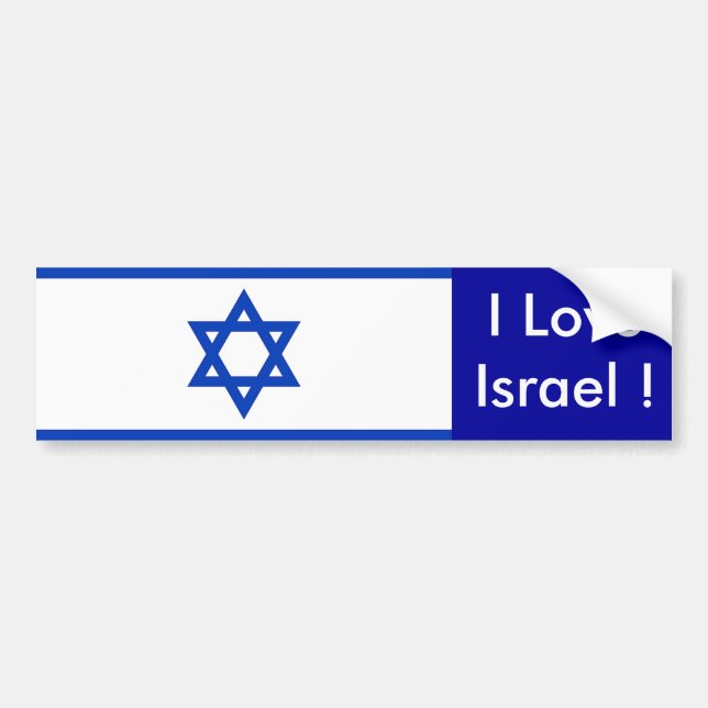 Autocollant De Voiture Sticker avec Drapeau d'Israël (Devant)
