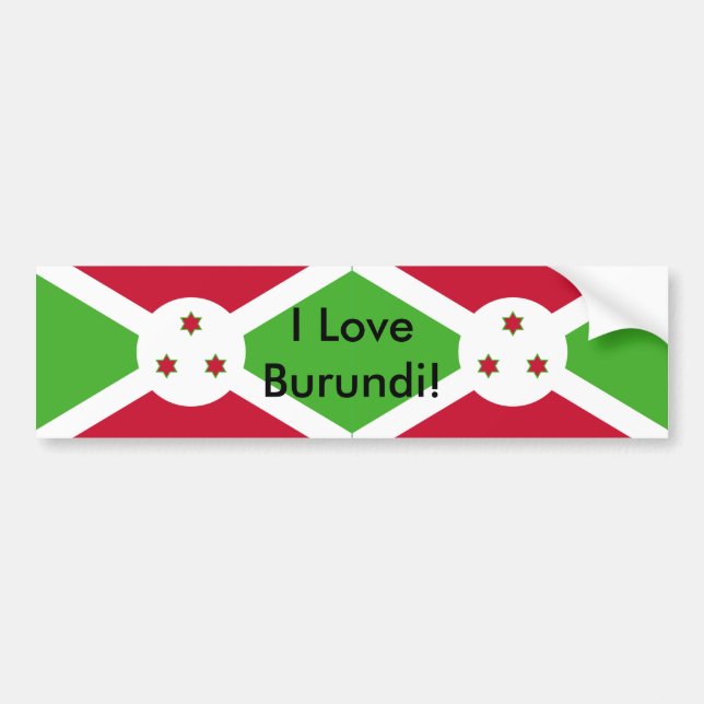 Autocollant De Voiture Sticker avec Drapeau du Burundi (Devant)