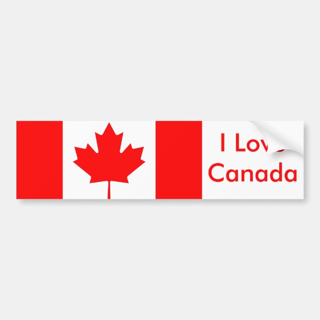 Autocollant De Voiture Sticker avec drapeau du Canada (Devant)