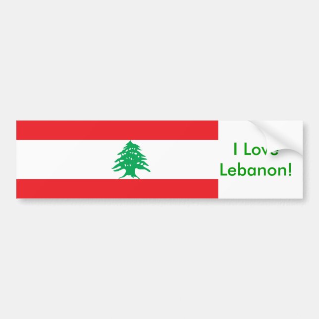 Autocollant De Voiture Sticker avec drapeau du Liban (Devant)
