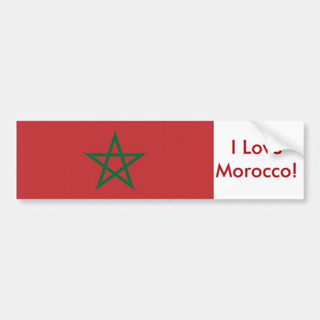Autocollant De Voiture Sticker avec drapeau du Maroc (Devant)