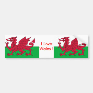 Autocollant De Voiture Sticker avec Drapeau du Pays de Galles