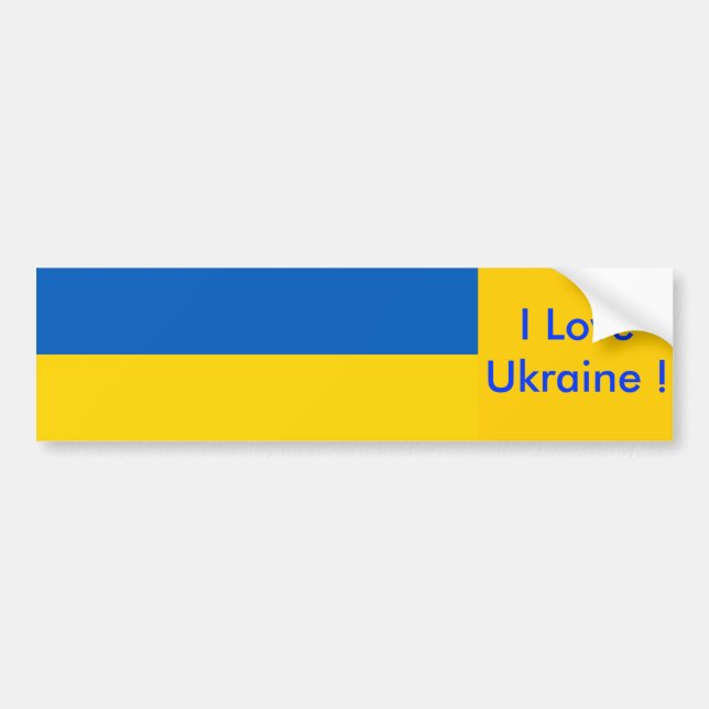 Autocollant De Voiture Sticker avec le drapeau de l'Ukraine (Devant)