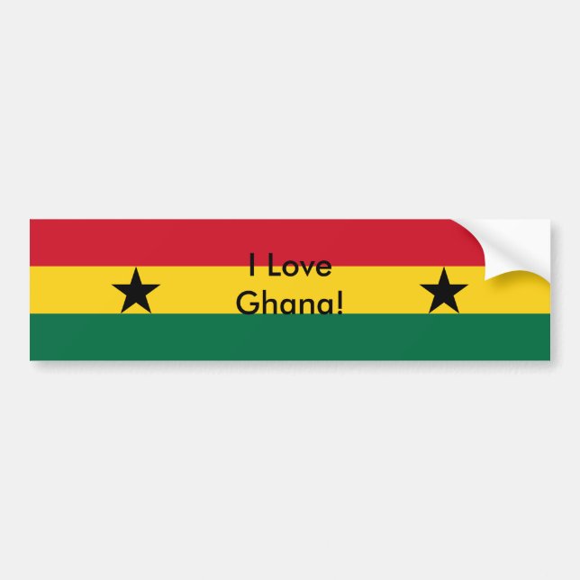 Autocollant De Voiture Sticker avec le drapeau du Ghana (Devant)