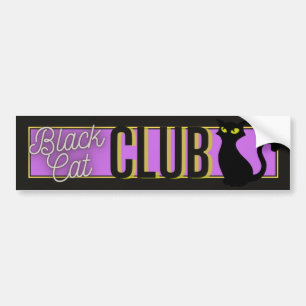Autocollant De Voiture Sticker Black Cat Club