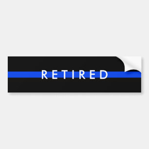 AUTOCOLLANT DE VOITURE STICKER BUMPER DE POLICIER RETRAITÉ
