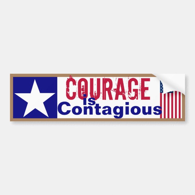 Autocollant De Voiture Sticker Contagious Courage (Devant)