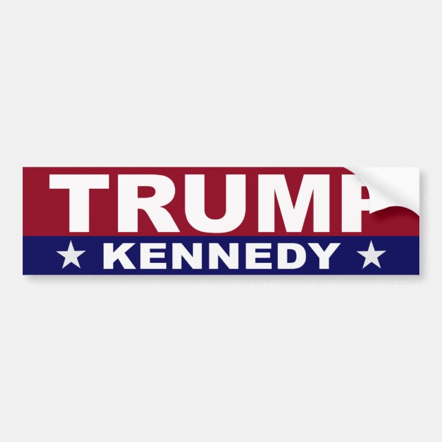 AUTOCOLLANT DE VOITURE STICKER DE BUMPER TRUMP KENNEDY (Devant)