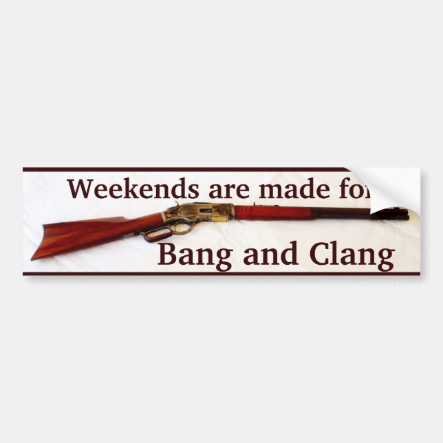Autocollant De Voiture Sticker de pare-chocs Bang & Clang Cowboy Action (Devant)