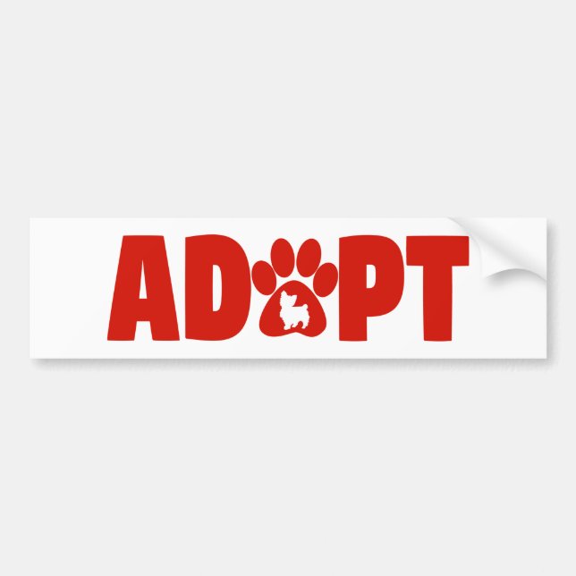 Autocollant De Voiture Sticker de pare-chocs Big Red Adopter (Devant)