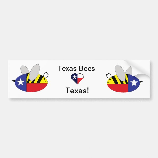 Autocollant De Voiture Sticker de pare-chocs d'abeille du Texas (Devant)