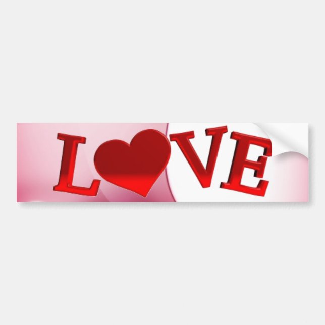 Autocollant De Voiture Sticker de pare-chocs d'amour (Devant)