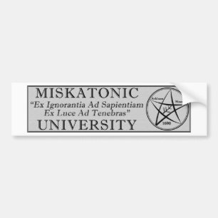 Autocollant De Voiture Sticker de pare-chocs de l'université Miskatonic