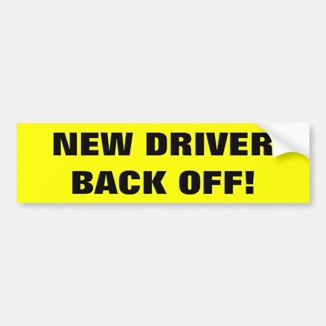 Autocollant De Voiture Sticker de pare-chocs de nouveau pilote (Devant)