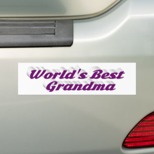 Autocollant De Voiture sticker de pare-chocs de texte violet de grand-mèr