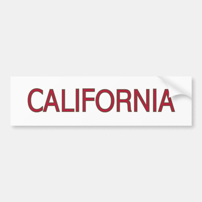 Autocollant De Voiture Sticker de pare-chocs en Californie (Devant)