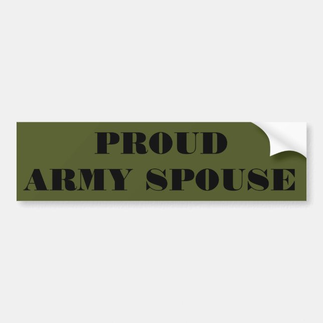 Autocollant De Voiture Sticker de pare-chocs Fière épouse de l'armée (Devant)