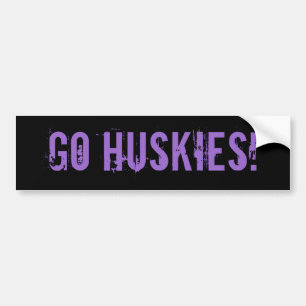 Autocollant De Voiture Sticker de pare-chocs Go Huskies