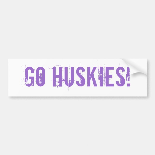 Autocollant De Voiture Sticker de pare-chocs Go Huskies (Devant)