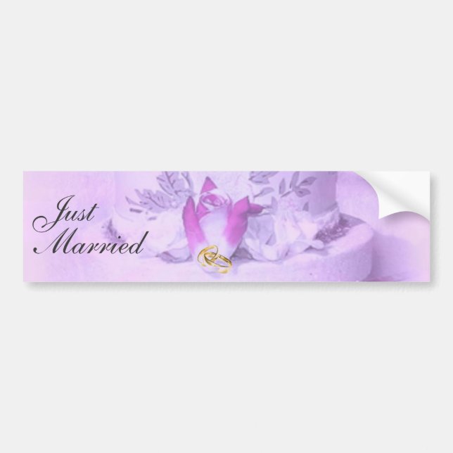 Autocollant De Voiture Sticker de pare-chocs juste marié (Devant)