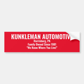 Autocollant De Voiture Sticker de pare-chocs Kunkleman