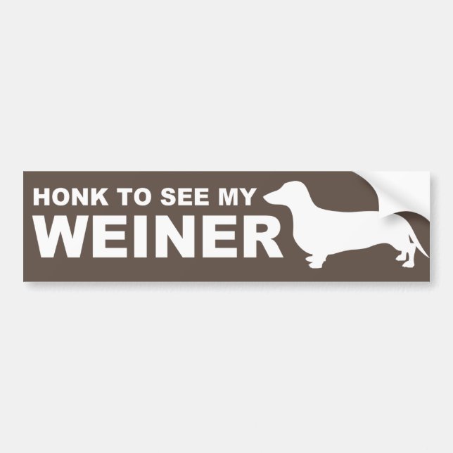 Autocollant De Voiture Sticker de pare-chocs pour chien de ménage (Dachsh (Devant)