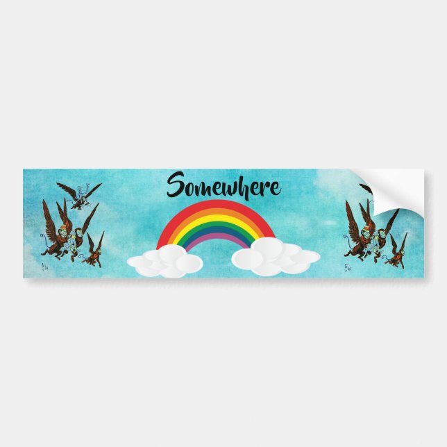 Autocollant De Voiture Sticker de pare-chocs quelque part (Devant)