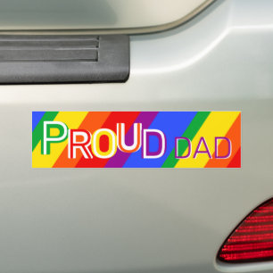 Autocollant De Voiture Sticker de pare-chocs Rainbow Proud Papa