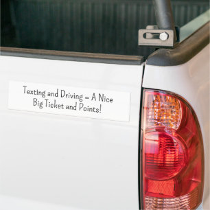 Autocollant De Voiture Sticker de pare-chocs Texting et conduite