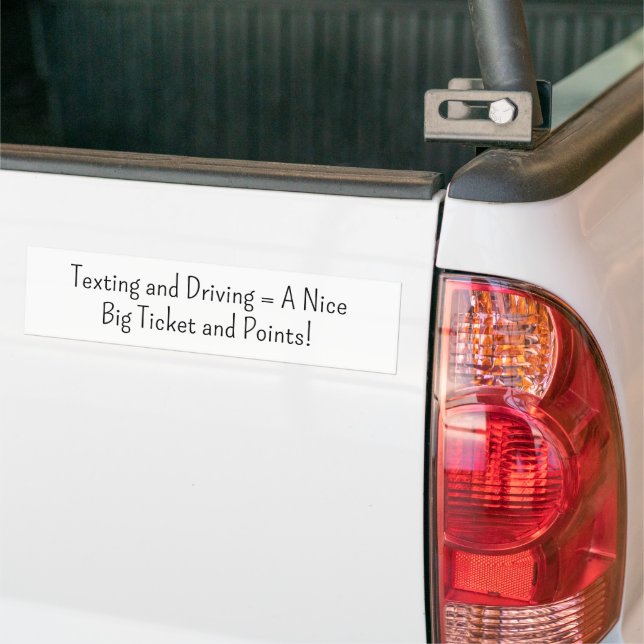Autocollant De Voiture Sticker de pare-chocs Texting et conduite (Sur camion)