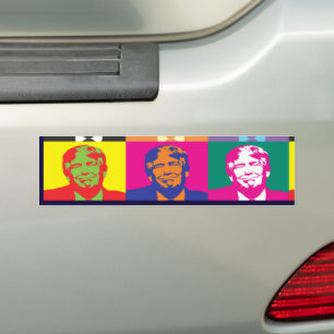 Autocollant De Voiture Sticker Donald Trump Pop Art