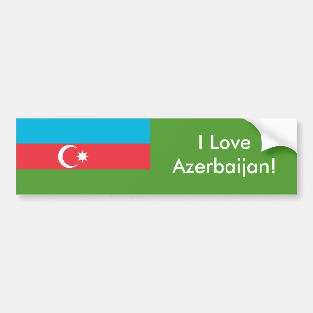 Autocollant De Voiture Sticker Drapeau de l'Azerbaïdjan (Devant)