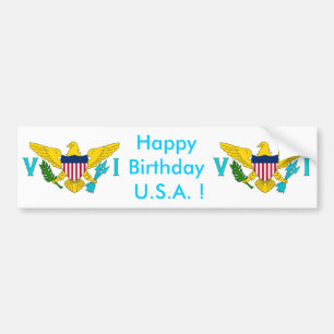 Autocollant De Voiture Sticker Drapeau des îles Vierges - USA