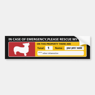 Autocollant De Voiture Sticker d'urgence (corgi de soudure)