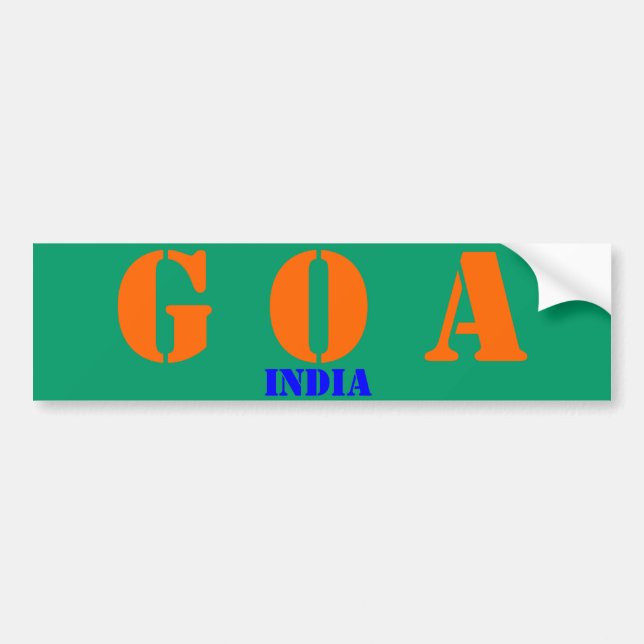 Autocollant De Voiture Sticker Goa India Bumper (Devant)