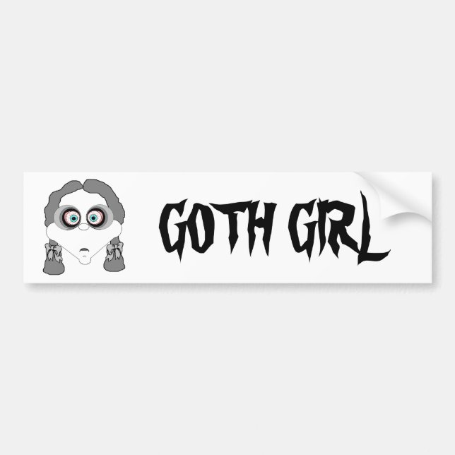 Autocollant De Voiture Sticker Goth Girl (Devant)