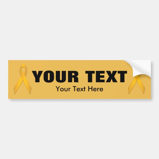 Autocollant De Voiture Sticker Modèle pare-chocs Gold Awareness (Devant)