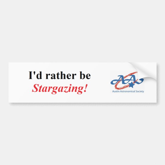 Autocollant De Voiture Sticker pare-chocs AAS Stargazazing (Devant)